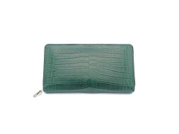 クロコダイル　長財布　ラウンドジップ